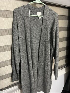 Soft Open-Front Gray Women's Sweater Cardigan